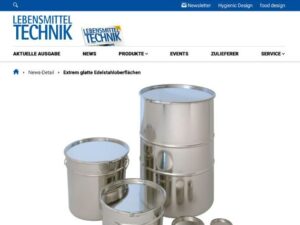 BOLZ INTEC in der Lebensmitteltechnik zum OGF-Verfahren
