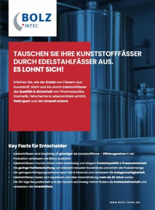 BOLZ INTEC Cover Whitepaper Edelstahl vs. Kunsststoff