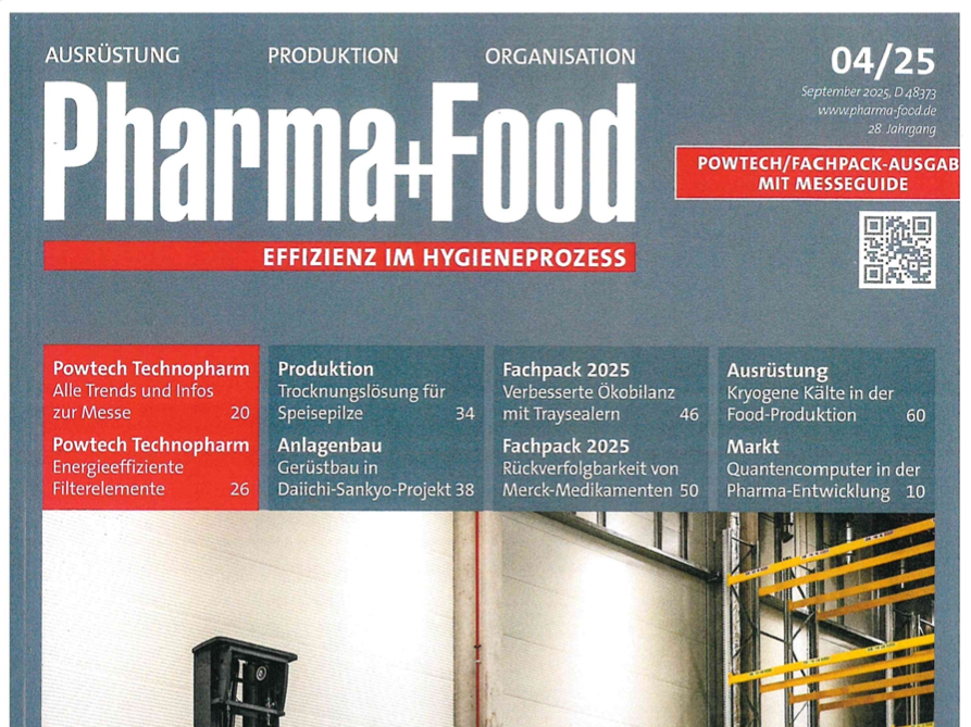 Pharma+Food berichtet über das OGF-Verfahren von BOLZ INTEC