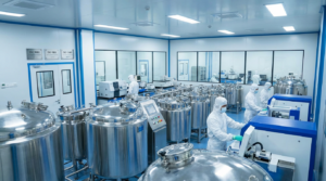 GMP-Konformität bei Edelstahlbehältern: Professionelle Pharmaproduktion mit GMP-zertifizierten Edelstahlbehältern in Reinraumumgebung. EHEDG-konformes Hygienic Design. BOLZ INTEC Qualitätssicherung für sterile API-Herstellung. Geschweißte Edelstahltanks mit polierten Oberflächen nach EU GMP Annex 1 und FDA 21 CFR Part 211.