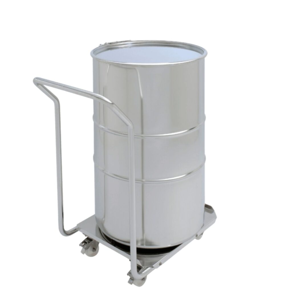 BOLZ INTEC Edelstahlfass mit Fassroller