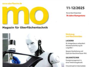 OGF in „mo Magazin für Oberflächentechnik“ - Optimized Grind Finishing®