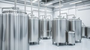 Edelstahlfässer in der Kosmetikproduktion