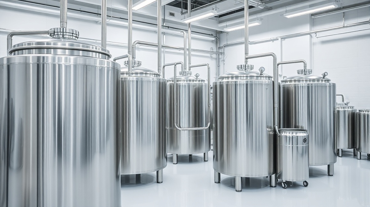 Edelstahlfässer in der Kosmetikproduktion